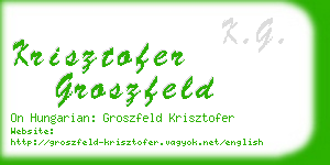 krisztofer groszfeld business card